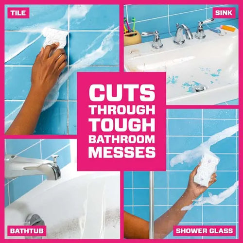 Mr. Clean Magic Eraser Sponge Bathroom Cleaner 2 in 1 Bath Lavender