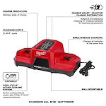 Milwaukee M18™ Dual Bay Simultaneous Super Charger (M18 18V)