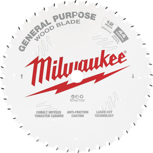 Milwaukee 12 In. 44-Tooth General Purpose Wood Circular Saw Blade