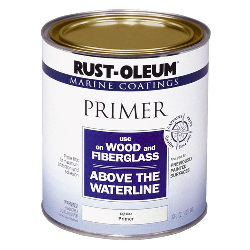 Rust-Oleum Flat Marine Primer, White, 1 Qt.