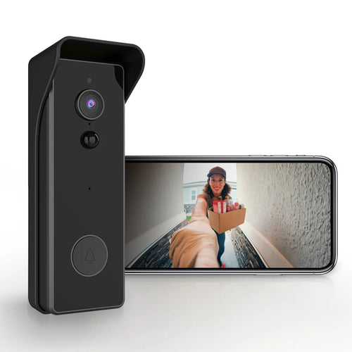 Feit Electric Wired or Battery-Powered Smart Wi-Fi Video Doorbell Camera with Motion Detection and Two-Way Audio