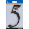 Hillman Black & Silver Reflective Plastic House Number 5