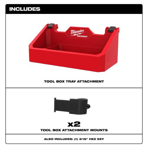 Milwaukee PACKOUT™ Tool Box Tray Attachment