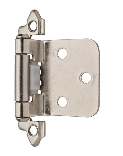 Amerock Variable Overlay Self Closing Face Mount Cabinet Hinge Sterling Nickel