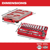 Milwaukee 3/8” Drive 28pc Ratchet & Socket Set with PACKOUT™ Low-Profile Compact Organizer SAE