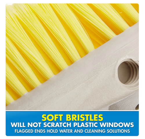 Starbrite 8 Soft Bristle Wash Brush - Extend-A-Brush Compatible - Yellow