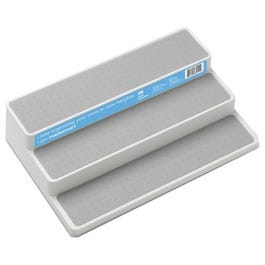 Kitchen Shelf Organizer, White, 9.56 x 14.69 x 3.38-In.