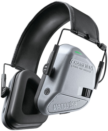 Champion Targets 40978 Vanquish Electronic Hearing Muff Over the Head Gray Ear Cups w/Black Band