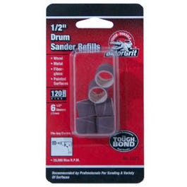 Drum Sander Refills, 120-Grit Fine Resin Cloth Sleeve, 1/2 x 1/2-In., 6-Pk.