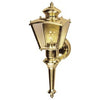 Charleston Coach Light Fixture, Motion-Activated, Polished Brass, 100-Watt