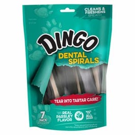 Dog Treats, Dental Spiral Chews, 7-Pk.