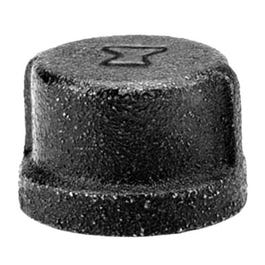 Pipe Fitting, Cap, Black, 2-In.