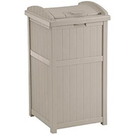 Outdoor Hideaway Trash Bin, Taupe, 30-Gal.