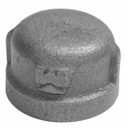 B & K Industries Galvanized Cap 150# Malleable Iron Threaded Fittings 3/8