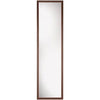 Plain Edge Frame Door Mirror, Walnut, Rectangle Molded, 14 x 50-In.