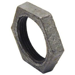 Pipe Fitting, Lock Nut, Galvanized, 1/2-In.