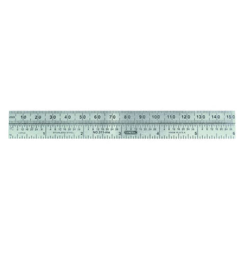 General Tools Economy Precision 6 In. Flexible Steel Ruler with mm-inch Comparison (6)