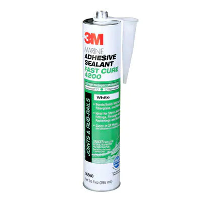 3M™ Marine Adhesive Sealant 4200FC Fast Cure, PN06560, White, 295 mL Cartridge, 12/Case (10 oz.)