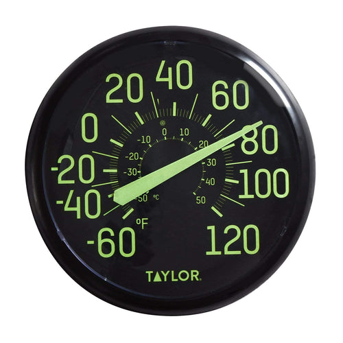 Taylor 13.25 Outdoor Glow in the Dark Thermometer (13.25)