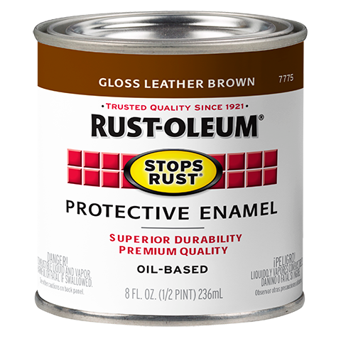 Rust-Oleum® Protective Enamel Brush-On Paint Gloss Leather Brown