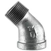 B & K Industries Galvanized 45° Street Elbow 150# Malleable Iron Threaded Fittings 1 1/2