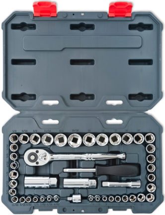 SOCKET SET 57PC 3/8 IN DR DEEP SAE MM