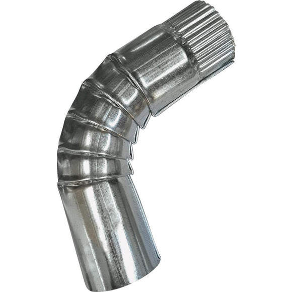 NorWesco 2 In. Galvanized Galvanized Front or Side Downspout Elbow