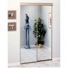 Erias 4050 Series 47 In. W. x 80-1/2 In. H. Mayan Gold Top Hung Mirrored Bypass Door