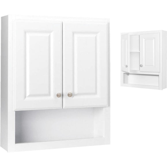 Continental Cabinets Modular Semi-Gloss White Finish 23-1/4 In. W. x 28 In. H. x 7-1/4 In. D. Wood Wall Bath Cabinet