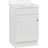 Continental Cabinets Richmond White 19 In. W x 35-1/4 In. H x 17 In. D Vanity with Cultured Marble Top