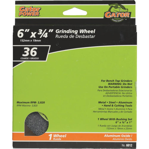 Gator Blade 6 In. 3/4 In. Adjustable - 1, 3/4, 5/8, 1/2 Bench Grinding Wheel