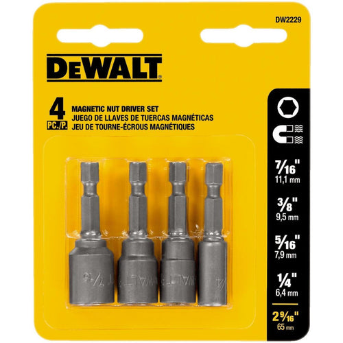 DeWalt 4-Piece Magnetic Nutdriver Bit Set