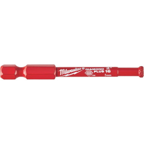 Milwaukee 3/16 In. x 2-1/8 In. Diamond Glass & Tile Drill Bit