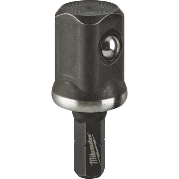 Milwaukee Shockwave 1/4 In. Hex to 1/2 In. Square Insert Socket Adapter