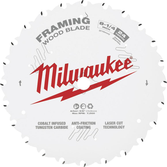 Milwaukee 8-1/4 In. 24-Tooth Framing Circular Saw Blade