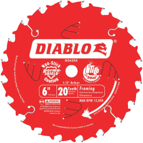 Diablo 6 In. 20-Tooth Framing Circular Saw Blade