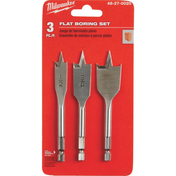 Milwaukee 3-Piece Stubby Spade Bit Set