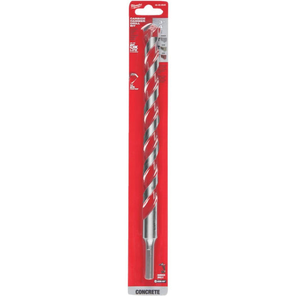 Milwaukee 3/4 In. x 12 In. Carbide Masonry Drill Bit