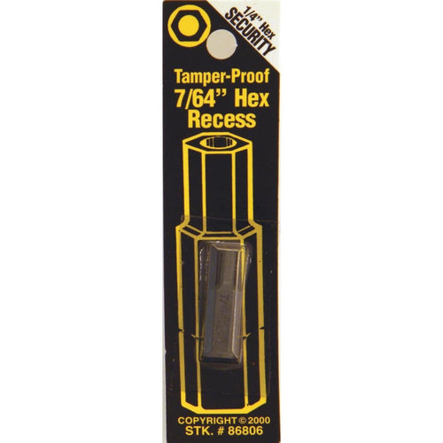 Best Way Tools 7/64 In. Hex Security 1 In. 1/4 In. Hex Screwdriver Bit