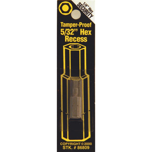 Best Way Tools 5/32 In. Hex Security 1 In. 1/4 In. Hex Screwdriver Bit