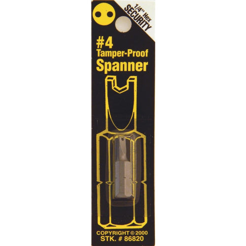 Best Way Tools #4 Spanner Security 1 In. 1/4 In. Hex Screwdriver Bit