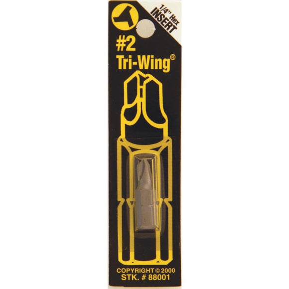 Best Way Tools #2 Tri Wing Security 1 In. 1/4 In. Hex Screwdriver Bit