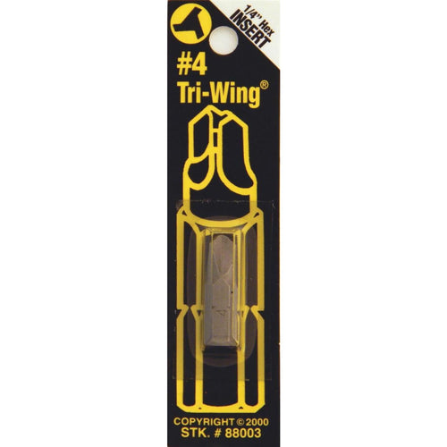 Best Way Tools #4 Tri Wing Security 1 In. 1/4 In. Hex Screwdriver Bit