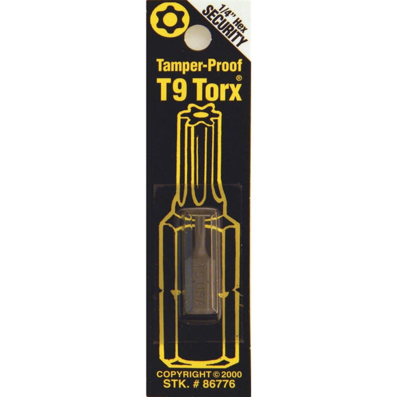 Best Way Tools T9 Tamperproof Torx Security 1 In. 1/4 In. Hex Screwdriver Bit