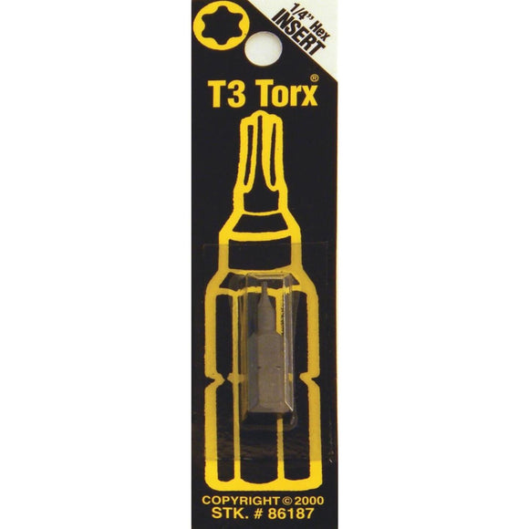 Best Way Tools T3 TORX Insert Hex Screwdriver Bit