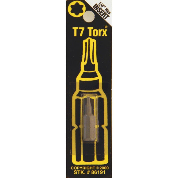 Best Way Tools T7 TORX Insert Hex Screwdriver Bit