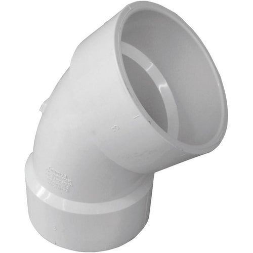 Charlotte Pipe 3 In. 45D PVC Short Radius Elbow