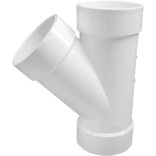 Charlotte Pipe 4 In. Schedule 40 DWV Hub PVC Wye