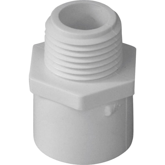 Charlotte Pipe 2-1/2 In. x 2-1/2 In. Schedule 40 Male PVC Adapter