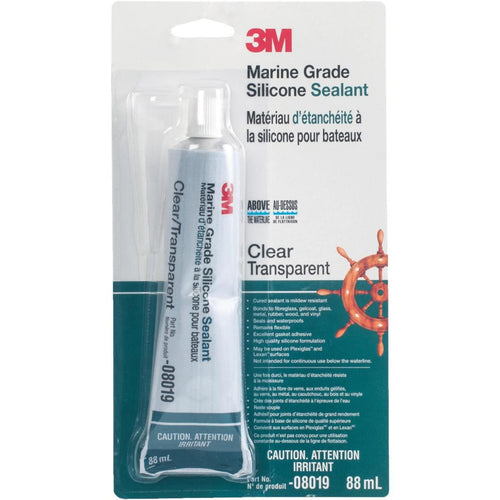 3M 3 Oz. Clear Marine Grade Mildew-Resistant Silicone